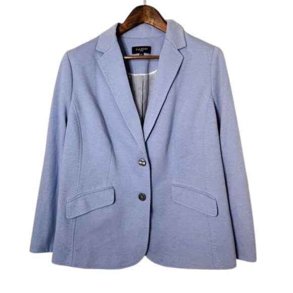 Talbots Plus Size Professional Stretch Coastal Blue Blazer Suit Jacket 14W - Picture 1 of 6